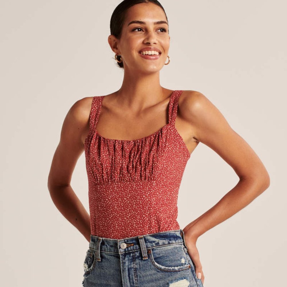 Ruched Cami Bodysuit